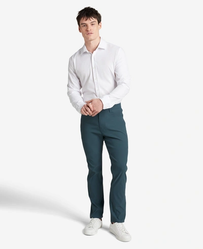 Kenneth Cole Slim-fit 5-pocket Tech Pant In Teal