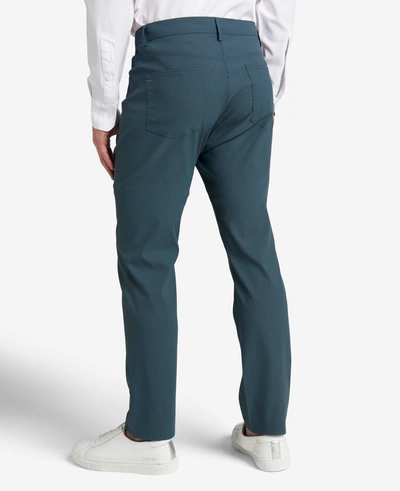 Kenneth Cole Slim-fit 5-pocket Tech Pant In Teal