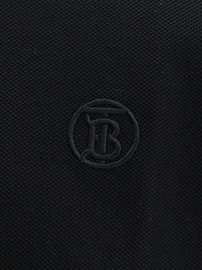 Shop Burberry Cotton Polo Shirt With Embroidered Logo