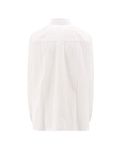 Shop Totême Cotton Shirt With Striped Pattern