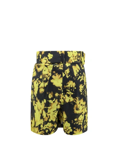 Shop Erika Cavallini Cotton Shorts With Floral Print