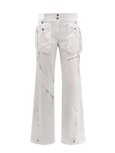 Shop Blumarine Cotton Trouser With Satin Profiles