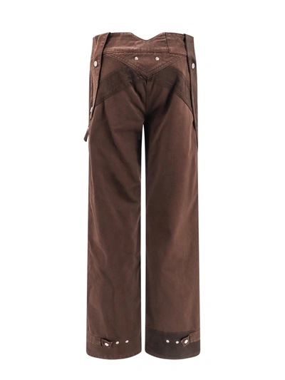 Shop Blumarine Cotton Trouser With Satin Profiles