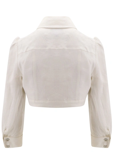 Shop Lavi Crop Fit Linen Shirt