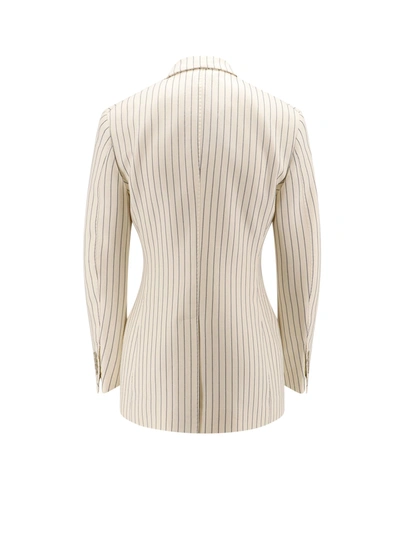 Shop Tom Ford Double-breasted Jacket With Striped Pattern