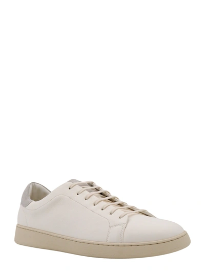 Shop Kiton Leather And Suede Sneakers