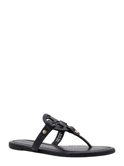 Shop Tory Burch Leather Sandals With Logo On The Front