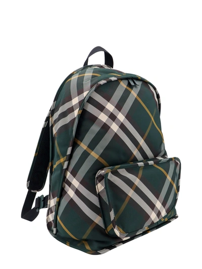Shop Burberry Nylon Backpack With  Check Print