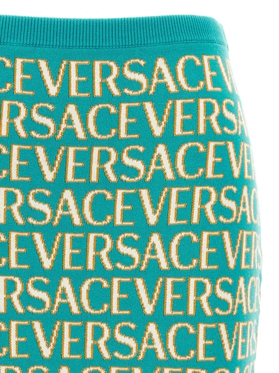 Shop Versace Allover Skirts Light Blue