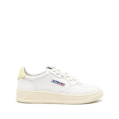 Shop Autry Sneakers In White/yellow