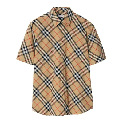 Shop Burberry Shirts In Neutrals