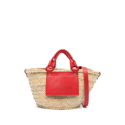 Shop Castaã±er Castañer Bags In Neutrals/red