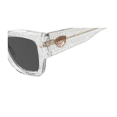 Chiara Ferragni Cf 7023/s Mxv/ir Glitter Slvr Sunglasses