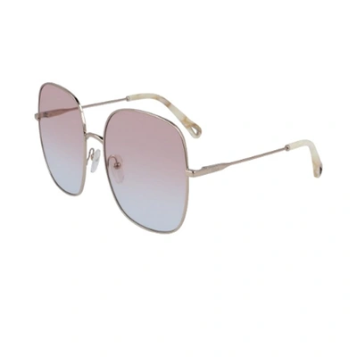 Shop Chloé Ce172s Sunglasses In Gold