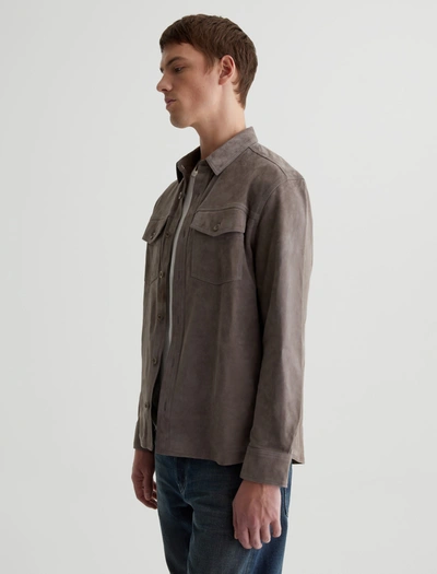 Shop Ag Jeans Elias Shirt Jacket In Brown