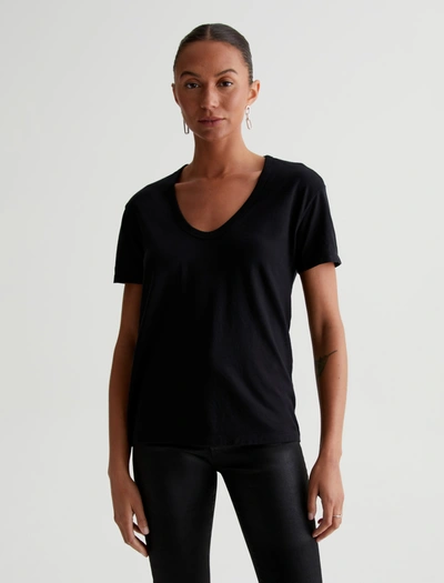 Ag Henson V-neck T-shirt In True Black