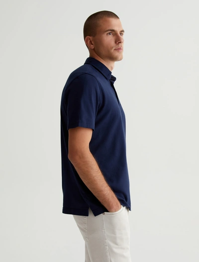 Shop Ag Jeans Bryce Polo In Deep Navy