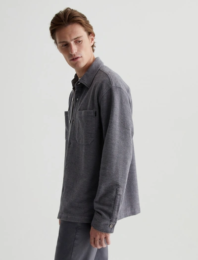 Shop Ag Jeans Elias Shirt Jacket In Grey