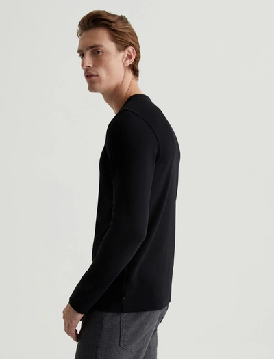 Shop Ag Jeans Bryce Long Sleeve Crew In Black