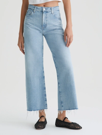 Shop Ag Jeans Saige Wide Leg Crop 360° In Blue