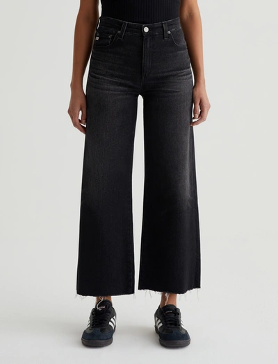 Shop Ag Jeans Saige Wide Leg Crop In Black