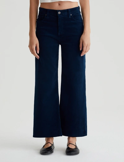 Shop Ag Jeans Saige Wide Leg Crop In Blue
