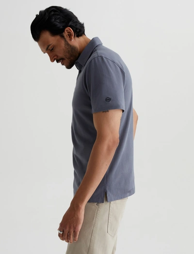 Shop Ag Jeans Bryce Polo In Slate Sky