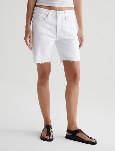 Ag Ex-boyfriend Slouchy Denim Shorts In White