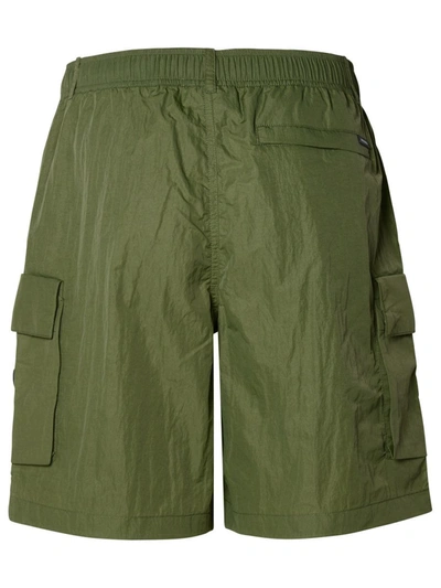 Shop Duvetica 'crico' Green Polyamide Bermuda Shorts