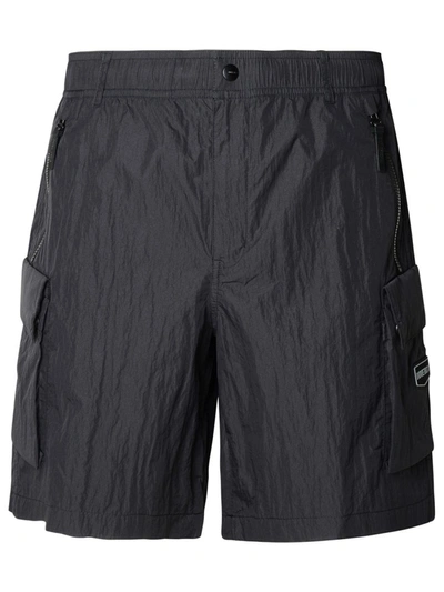 Shop Duvetica 'crico' Black Polyamide Bermuda Shorts