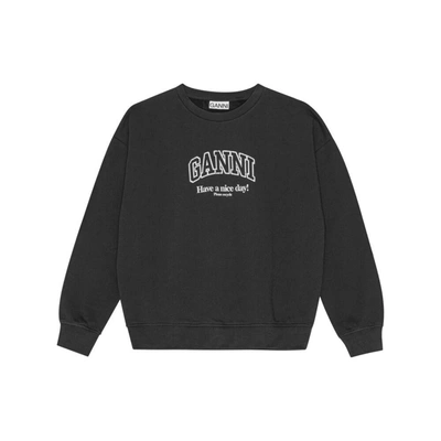 Shop Ganni Sweatshirts In Black