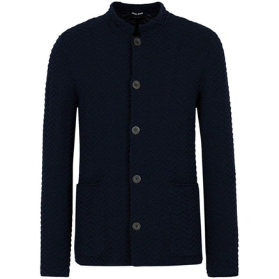 Shop Giorgio Armani Jackets In Blue