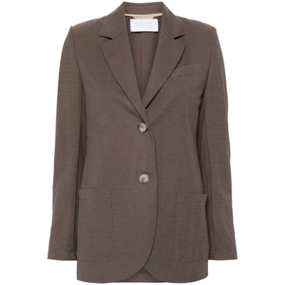 Shop Harris Wharf London Jackets In Brown