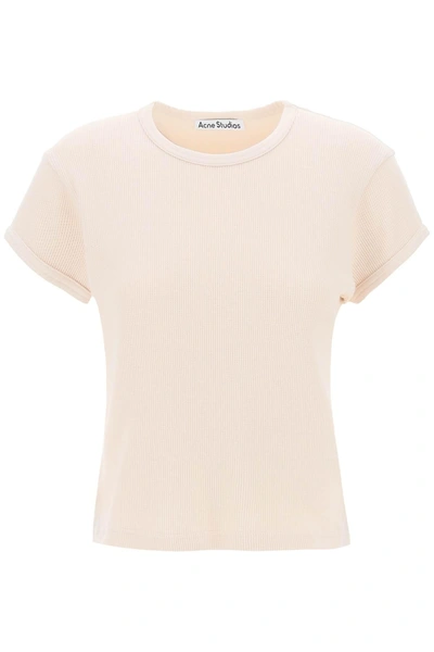Shop Acne Studios Cotton Honeycomb Pattern T Shirt