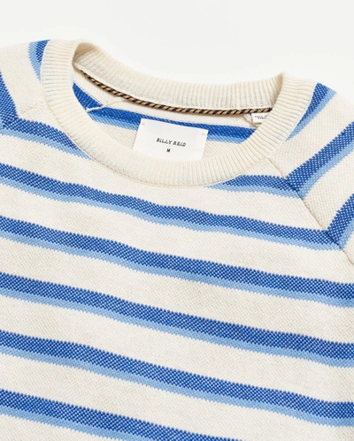 Shop Billy Reid Raglan Stripe Sweater In Blue Multi