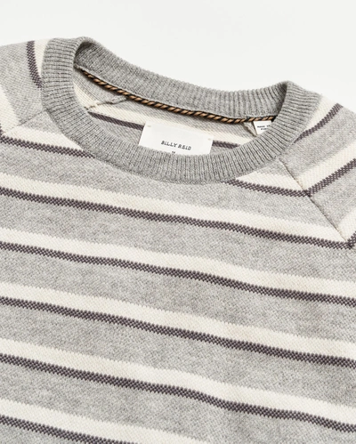 Shop Billy Reid Raglan Stripe Sweater In Silver Multi