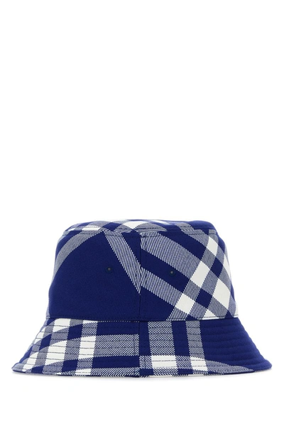 Burberry Embroidered Polyester Blend Bucket Hat In Knightipcheck