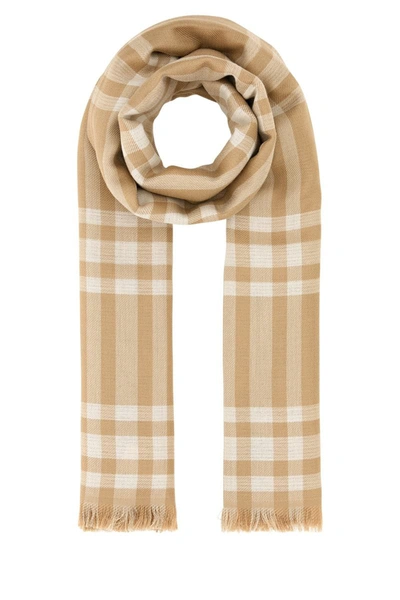 Shop Burberry Scarves And Foulards In Camel