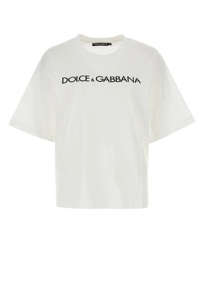 Shop Dolce & Gabbana T-shirt In Whiteottic