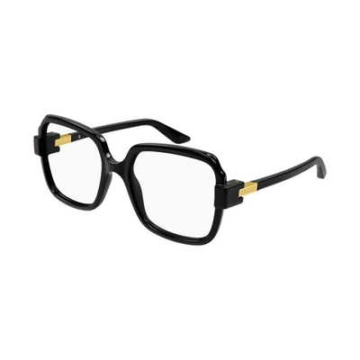 Shop Gucci Gg1433o Linea Lettering Eyeglasses