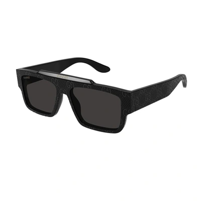 Shop Gucci Gg1460s Linea Lettering Sunglasses