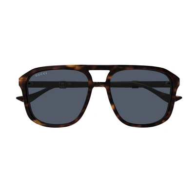Shop Gucci Gg1494s Linea Web Sunglasses