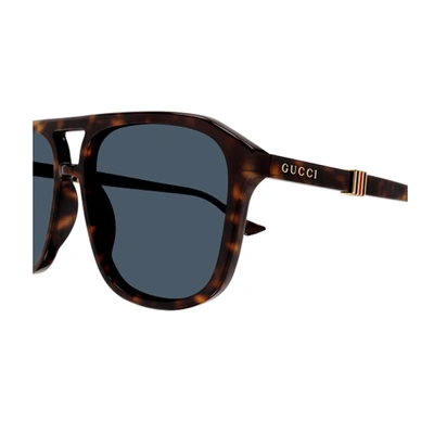 Shop Gucci Gg1494s Linea Web Sunglasses