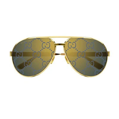 Shop Gucci Gg1513s Linea Lettering Sunglasses