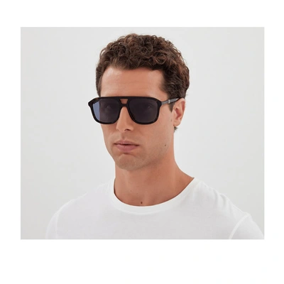 Shop Gucci Gg1494s Linea Web Sunglasses