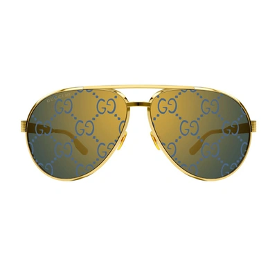 Shop Gucci Gg1513s Linea Lettering Sunglasses