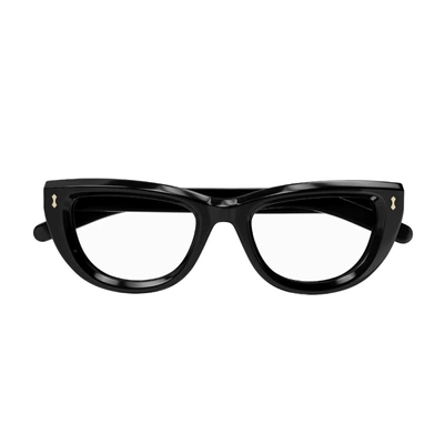 Shop Gucci Gg1521o Linea Rivets Eyeglasses