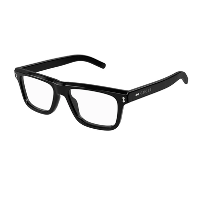 Shop Gucci Gg1525o Linea Rivets Eyeglasses