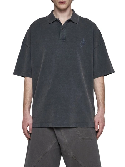 Shop Jw Anderson T-shirts And Polos In Charcoal