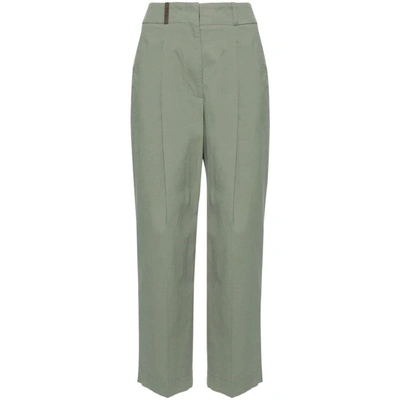 Shop Peserico Pants In Green